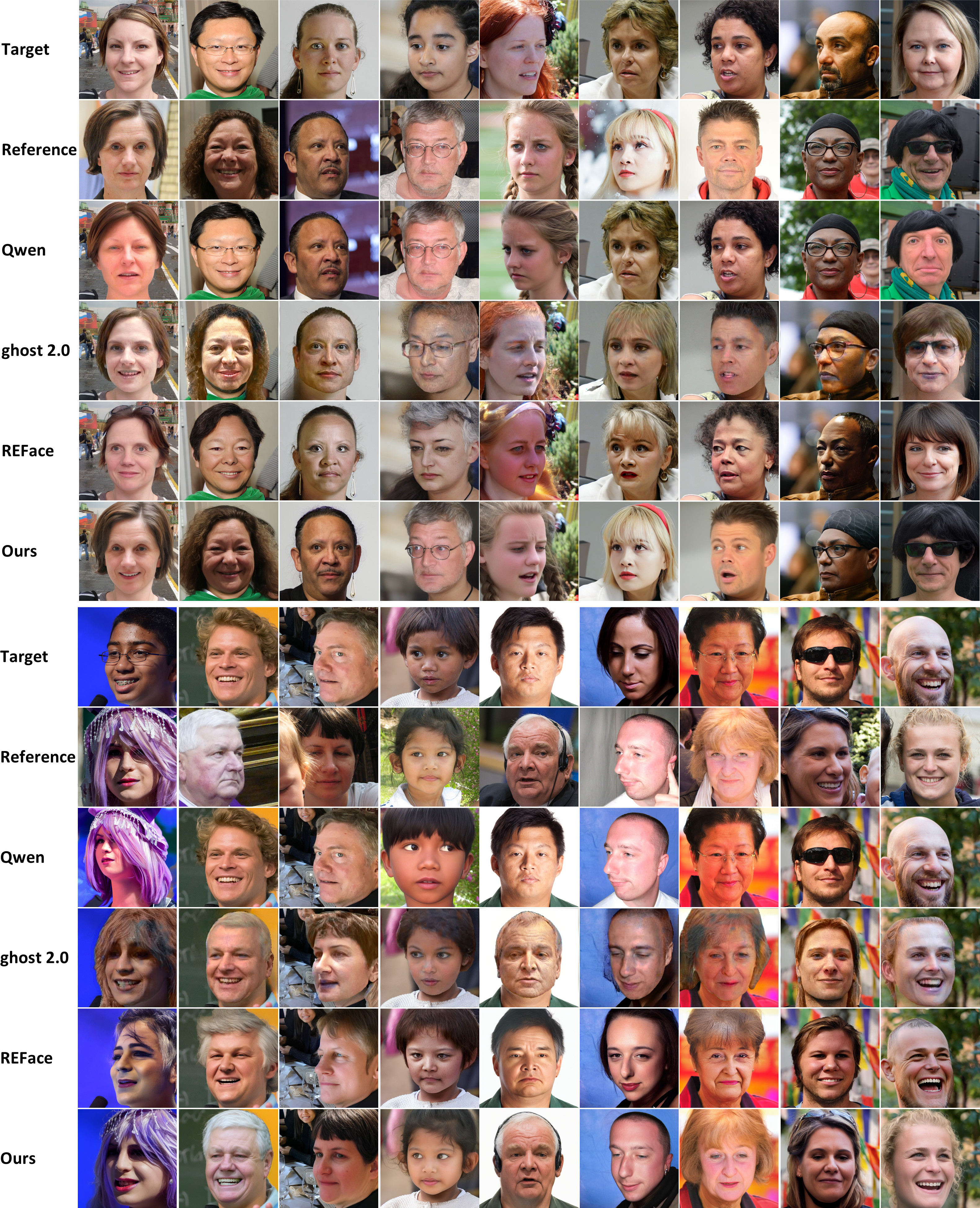 Head transfer visual comparison